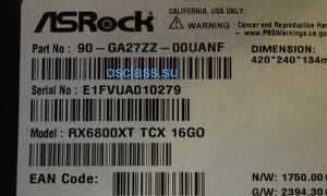 Видеокарта RX 6800 XT ASRock Taichi 16 G