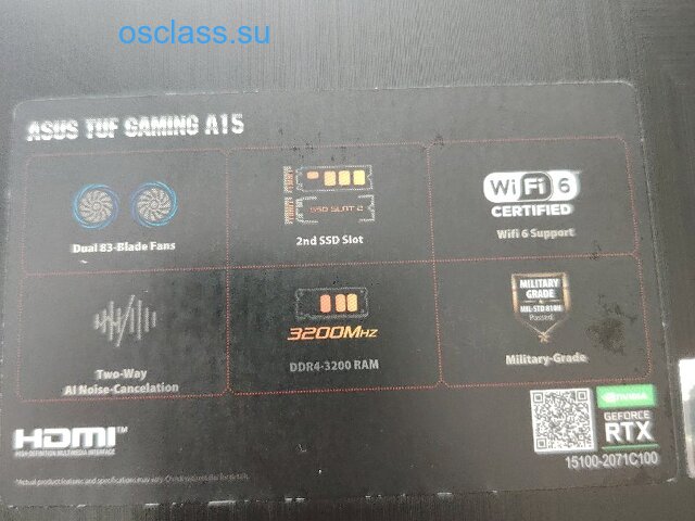 Ноутбук asus tuf gaming a15